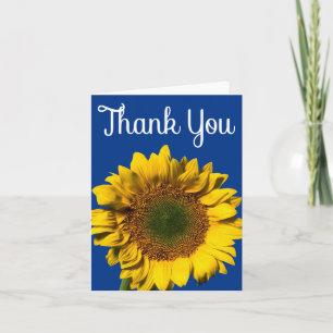 Tarjeta De Agradecimiento Girasol Flor Amarillo Floral - Gracias
