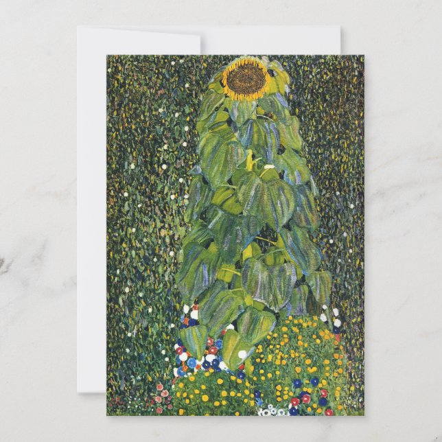 Tarjeta De Agradecimiento Girasol por Gustav Klimt (Anverso)