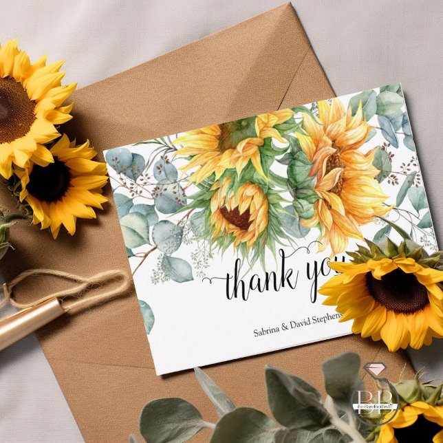 Tarjeta De Agradecimiento Girasol ruso otoñal (Subido por el creador)