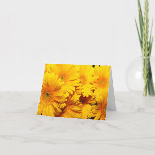 Tarjeta De Agradecimiento Girasoles Amarillos Florales - Hola, Amor