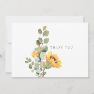 Tarjeta De Agradecimiento Girasoles de la vida Funeral de follaje Gracias