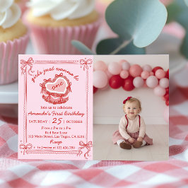 Tarjeta De Agradecimiento Girls Just Wanna Be One Birthday Party Invitation