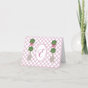Tarjeta De Agradecimiento Girly Chinoiserie Ginger Jar Jars Topiary