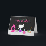 Tarjeta De Agradecimiento Girly Science Gracias<br><div class="desc">¿Conoces a un chica que ama la ciencia? ¡Un fiesta con temática científica es perfecto para el pequeño científico de tu vida! Hacerlo una fiesta de cumpleaños increíble para los niños con la tarjeta de agradecimiento de Girly Science diseñada por Enchantsofisticada Design Company. Esta tarjeta de felicitación incluye un análisis...</div>