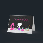 Tarjeta De Agradecimiento Girly Science Gracias<br><div class="desc">¿Conoces a un chica que ama la ciencia? ¡Un fiesta con temática científica es perfecto para el pequeño científico de tu vida! Hacerlo una fiesta de cumpleaños increíble para los niños con la tarjeta de agradecimiento de Girly Science diseñada por Enchantsofisticada Design Company. Esta tarjeta de felicitación incluye un análisis...</div>
