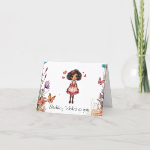 Tarjeta De Agradecimiento Girly Wish Birthday greetings