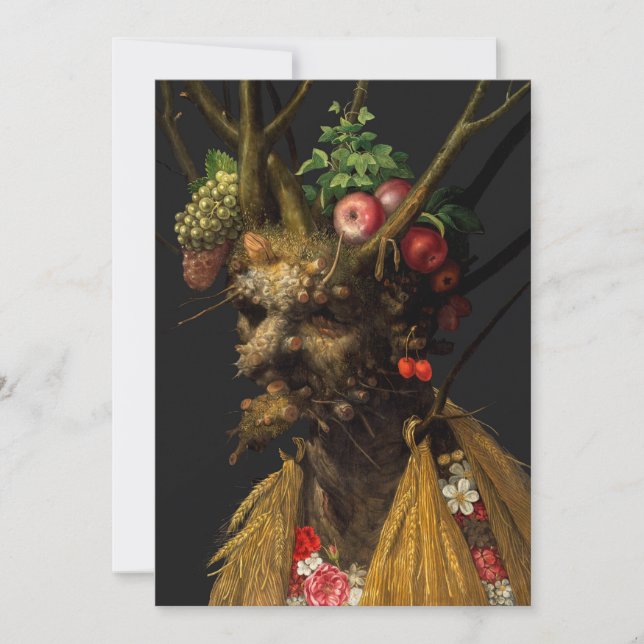 Tarjeta De Agradecimiento Giuseppe Arcimboldo - Cuatro estaciones en una sol (Anverso)