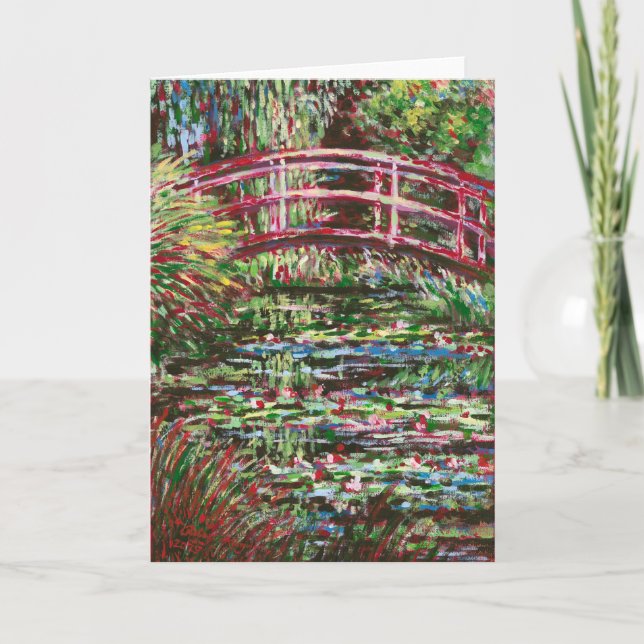 Tarjeta De Agradecimiento Giverny en rojo - (Anverso)