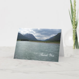 Tarjeta De Agradecimiento Glaciares y lago de Alaska