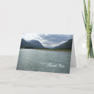 Tarjeta De Agradecimiento Glaciares y lago de Alaska