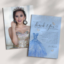 Glam Dusty Blue Silver Purpurina Quinceanera Photo