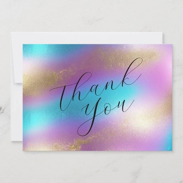 Tarjeta De Agradecimiento Glam iris irlandés (Anverso)