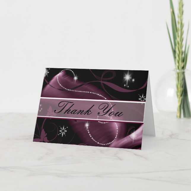 Tarjeta de agradecimiento Glitter Sparks (Anverso)