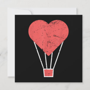 Tarjeta De Agradecimiento Globo aerostático caliente corazón lindo
