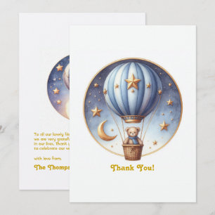 Tarjeta De Agradecimiento Globo aerostático ONEderful