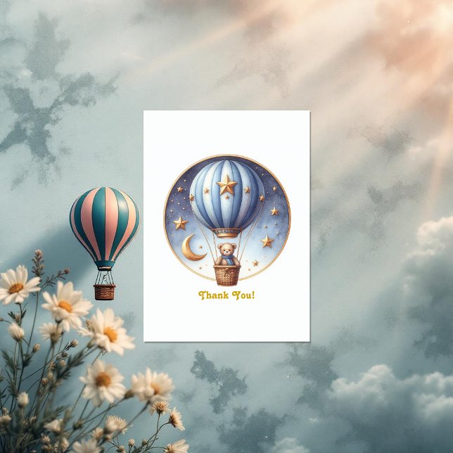 Tarjeta De Agradecimiento Globo aerostático ONEderful (ONEderful Hot Air Balloon Thank You Card)