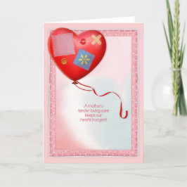 Tarjeta De Agradecimiento Globo cardíaco TLC de la madre