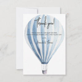 Tarjeta De Agradecimiento Globo de aire caliente gracias bebé ducha