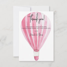 Tarjeta De Agradecimiento Globo de aire caliente gracias bebé ducha