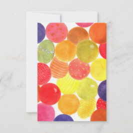 Tarjeta De Agradecimiento Globos abstractos de colores brillantes en la Feri