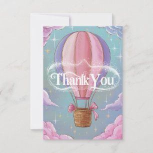 Tarjeta De Agradecimiento Globos aerostáticos Pretty Kids
