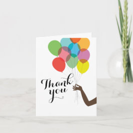 Tarjeta De Agradecimiento Globos brillantes modernos doblados