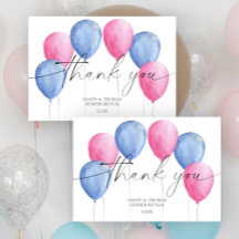 Globos de acuarela Gracias por revelar el género