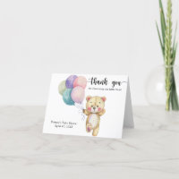 Globos de osito de peluche - gracias