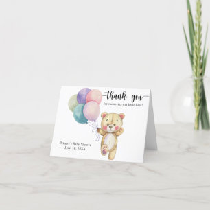 Tarjeta De Agradecimiento Globos de osito de peluche - gracias
