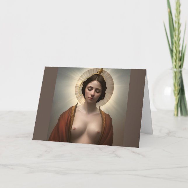 Tarjeta De Agradecimiento Gloria a la Divina Bestia de María (Anverso)
