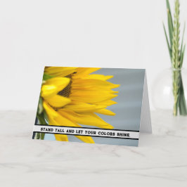 Tarjeta De Agradecimiento "Gloria del girasol - La radiación de la naturalez