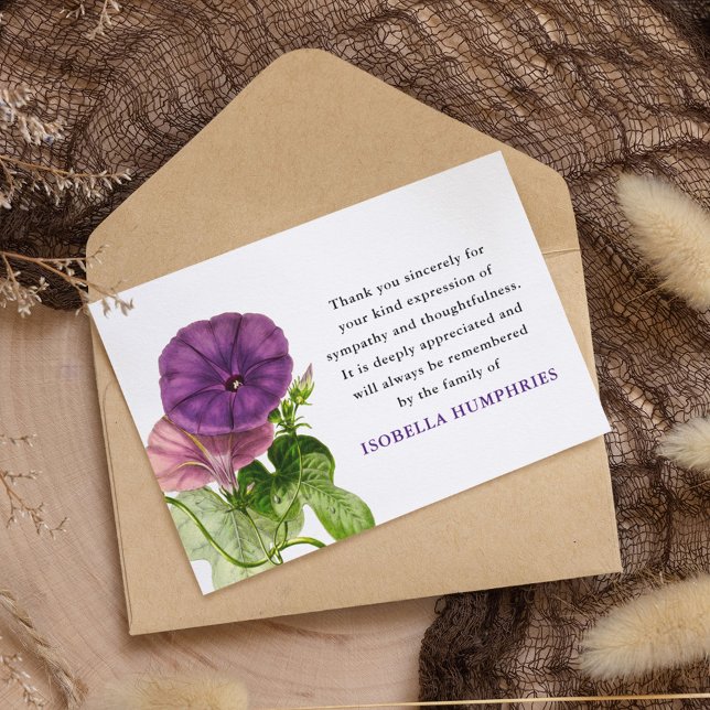 Tarjeta De Agradecimiento Gloria morada acuarela | Gracias (Subido por el creador)
