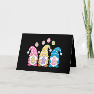 Tarjeta De Agradecimiento Gnome Pascua Colorido Huevos Lindos Fiesta de Prim