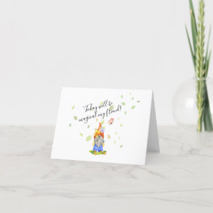 Tarjeta De Agradecimiento Gnomes de jardín, divertido y colorido moderno