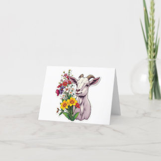 Tarjeta De Agradecimiento Goat Bouquet