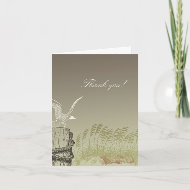 Tarjeta De Agradecimiento Gold Beach Gracias (Anverso)