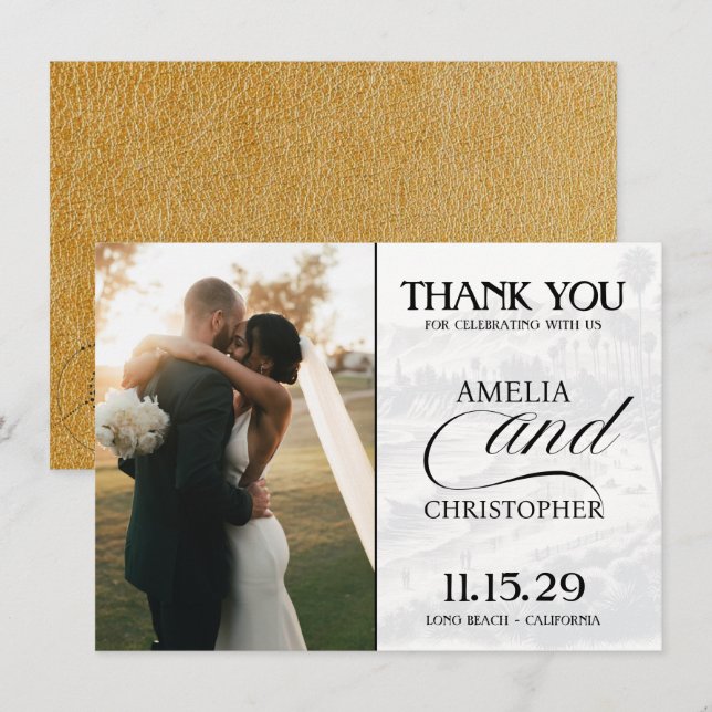 Tarjeta De Agradecimiento Gold California Passport (Anverso / Reverso)