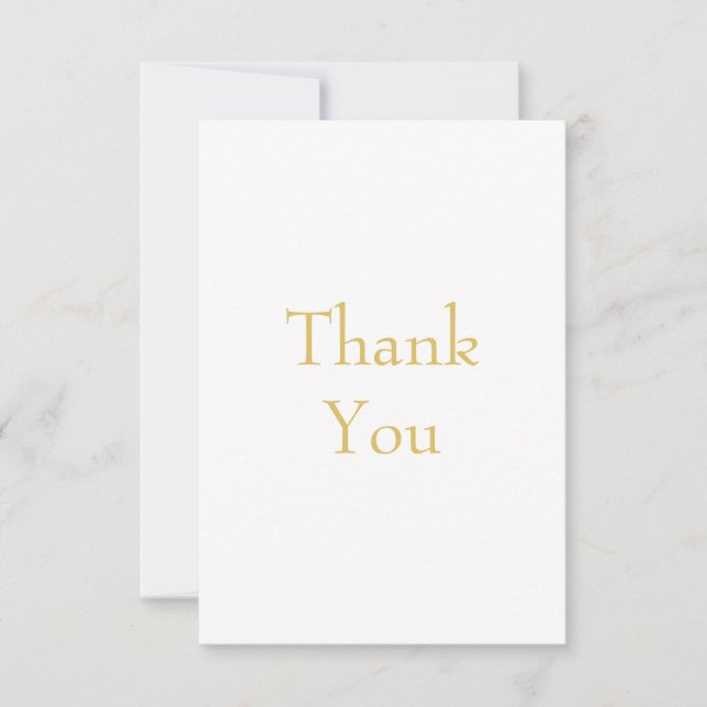 Tarjeta De Agradecimiento Gold Color Professional Custom (Anverso)