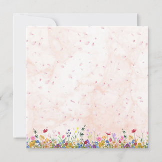 Tarjeta De Agradecimiento gold frame card, wildflower card, floral blank car
