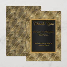 tarjeta de agradecimiento GOLD LEAF BLACK BOTANICA