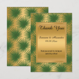 tarjeta de agradecimiento GOLD METÁLICO GREEN FERN