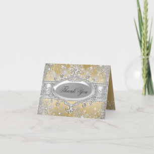 Tarjeta de agradecimiento Gold Princess Winter Won