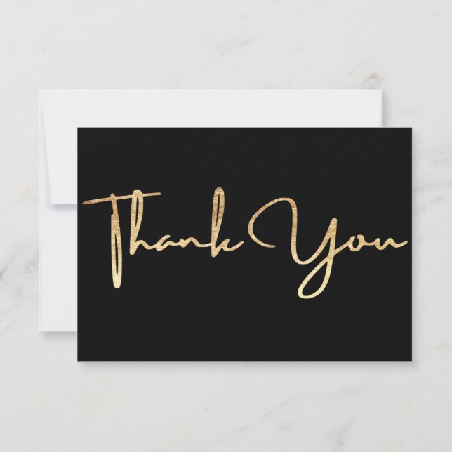 Tarjeta de agradecimiento Gold y Black (Anverso)