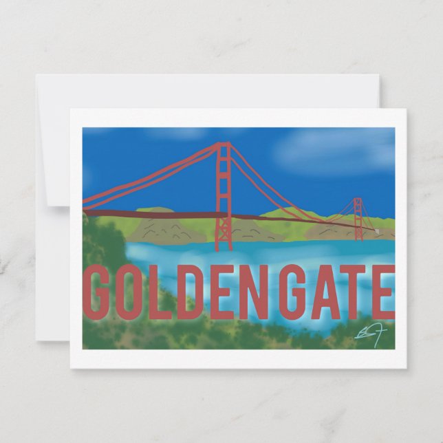 Tarjeta De Agradecimiento Golden Gate (Anverso)