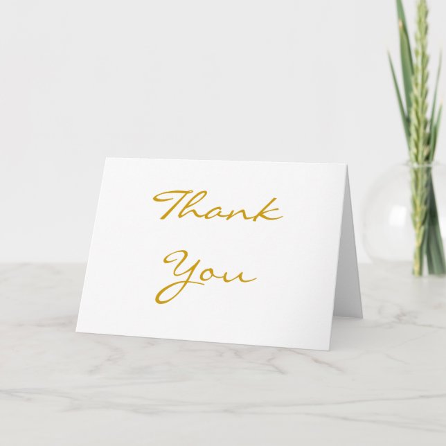 Tarjeta De Agradecimiento Golden Gracias (Anverso)