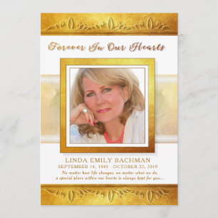 Tarjeta De Agradecimiento Golden In Our Hearts Foto Gracias A La Solidaridad