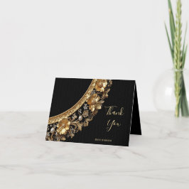 Tarjeta De Agradecimiento Golden Ornate Frame Thank You Card