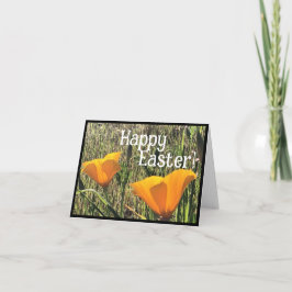 Tarjeta De Agradecimiento Golden Poppies Easter Card 2