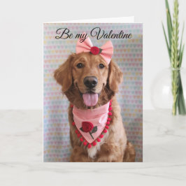 Tarjeta De Agradecimiento Golden Retriever Valentine's Day greeting card