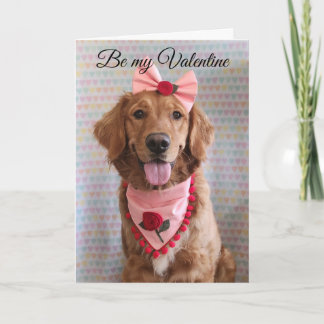 Tarjeta De Agradecimiento Golden Retriever Valentine's Day greeting card